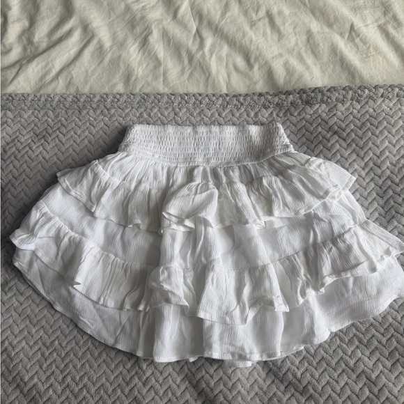Hollister White Tiered Ruffle Mini Skirt - Picture 10 of 12
